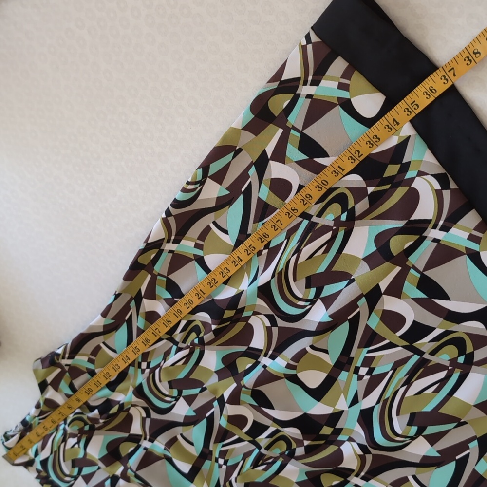 Connected Petite Sheath Dress Sz6P Geometric Sleeveless Zip-up EUC Poly/Spandex - Picture 11 of 12